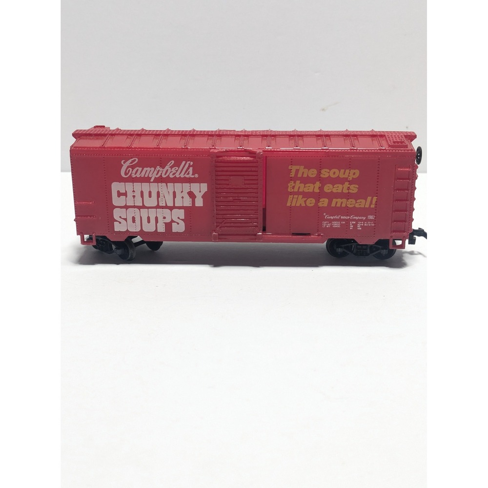 Life-Like Vintage HO Scale Campbell's Chunky Soup Boxcar Red Train Car